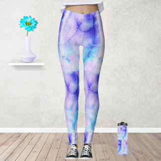 Abstraktens vattenfärg leggings