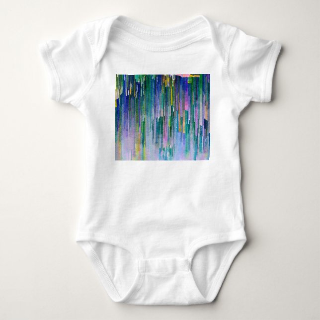 Abstraktens vattenfärg, oljefärg. t shirt (Framsida)