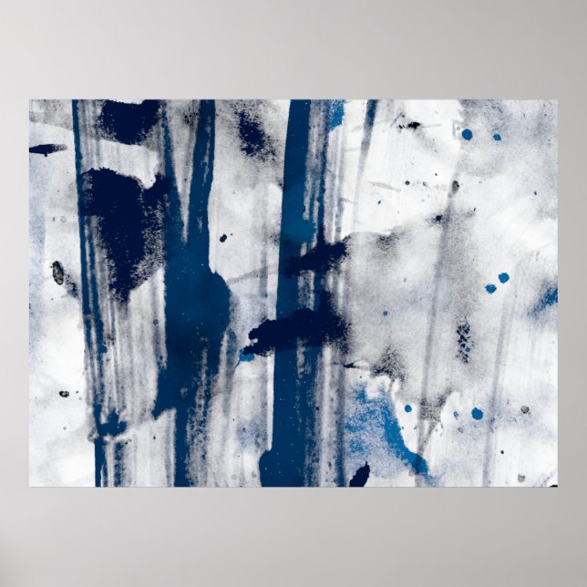 Abstraktens vattenfärg på papper. Färgkonst strukt Poster (Framsidan)