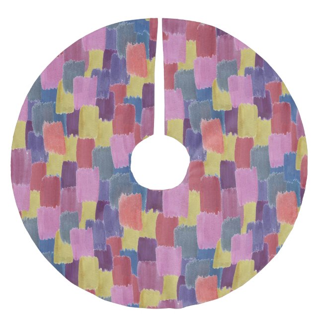 Abstraktens vattenfärg: sömlös stänk-bakgrund. julgransmatta borstad polyester (Framsidan)