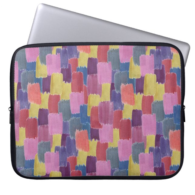 Abstraktens vattenfärg: sömlös stänk-bakgrund. laptop fodral (Framsidan)