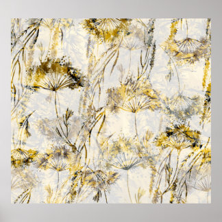 Abstraktens vattenfärgbakgrund: dandelion, enfärga poster