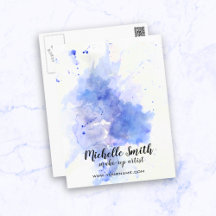 Abstraktens vattenfärgsblå stänk-penseldrag