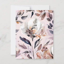 Abstraktens vattenfärgsblomma julkort