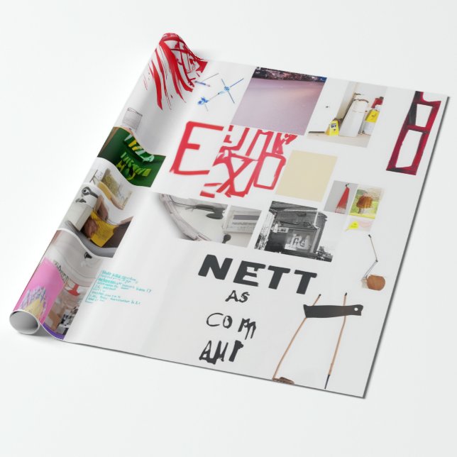 Abstraktens vattenfärgskoder presentpapper (Utrullad)