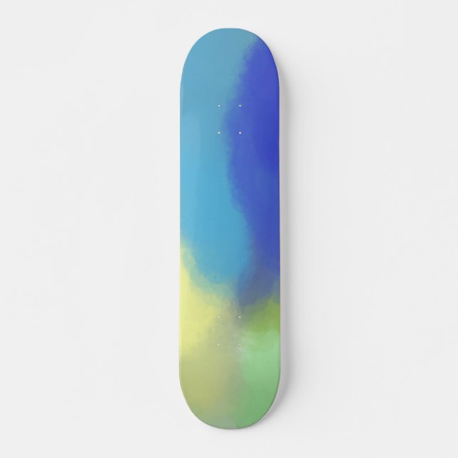 abstraktens vattenfärgsmålning mini skateboard bräda 18,5 cm (Framsida)