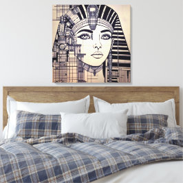 Abstrakter Cleopatra Kopf Canvastryck