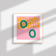Abstrakter för contemporary - grönt för rosa gult