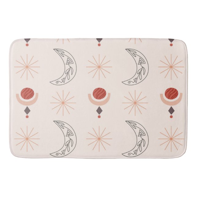 Abstrakter för dekorativa konturteckningar i Boho  Badrumsmatta (Framsidan)