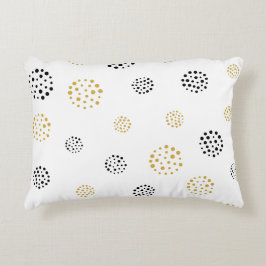 Abstrakter guld och grått mönster prydnadskudde