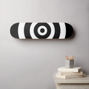 Abstrakter i svartvitt skateboard