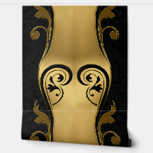 Abstrakter med Guld-accenter på svartvitt