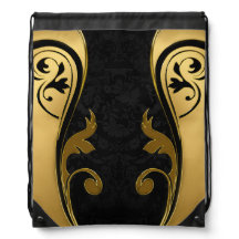 Abstrakter med Guld-accenter på svartvitt