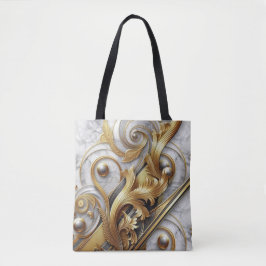 Abstrakter med Guld-accenter på svartvitt Tygkasse