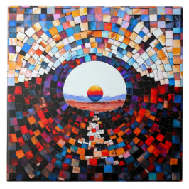 Abstrakter Mosaikblick der Stille Kakelplatta
