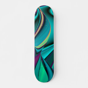 Abstrakter Regenbogen Mini Skateboard Bräda 18,7 Cm