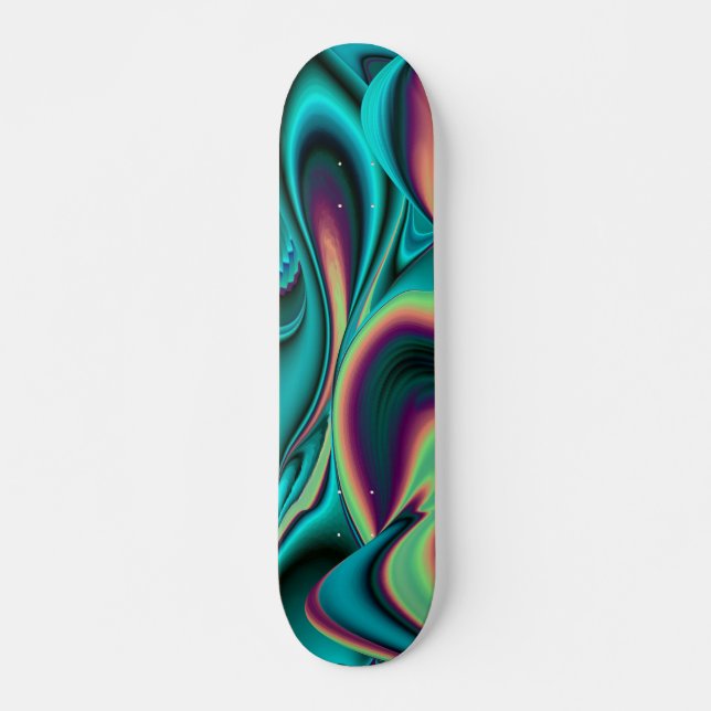 Abstrakter Regenbogen Skateboard Bräda 21,5 Cm (Framsida)