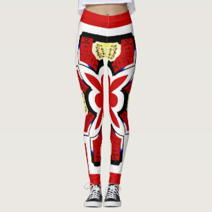 Abstrakter Shapes Japanska stil. Leggings