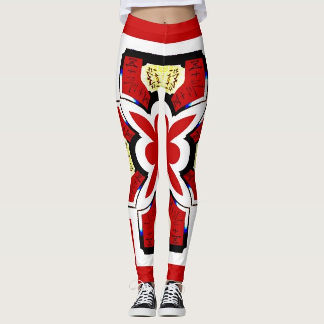 Abstrakter Shapes Japanska stil. Leggings (Framsida)