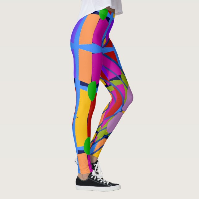 Abstrakter Shapes Matisse stil Leggings (Höger)