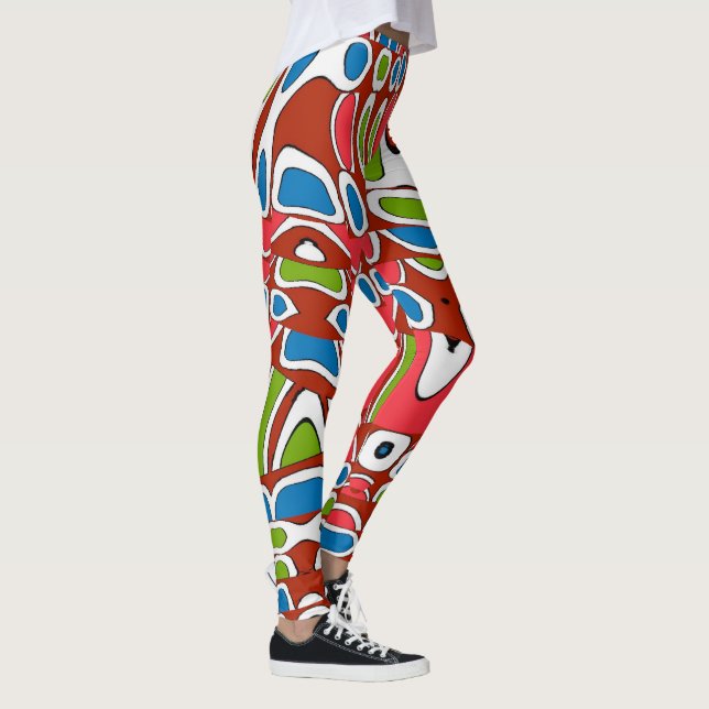 Abstrakter Shapes Matisse stil Leggings (Höger)