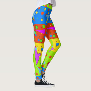 Abstrakter Shapes Stain Glass stil, Leggings