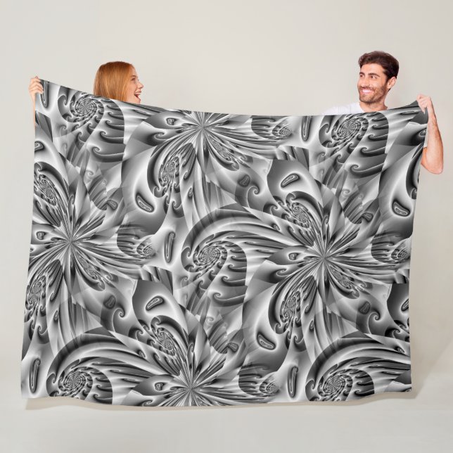 Abstrakter Snurra - sömlös mönster 1 Fleecefilt (På plats)