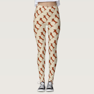 Abstrakterna Dachshund stil Leggings