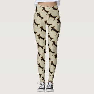 Abstrakterna Dachshund stil Leggings