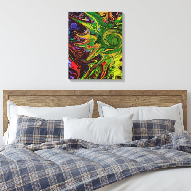 Abstraktes Bild mit dem Titel "Welten entstehen" (Insitu (sovrum))