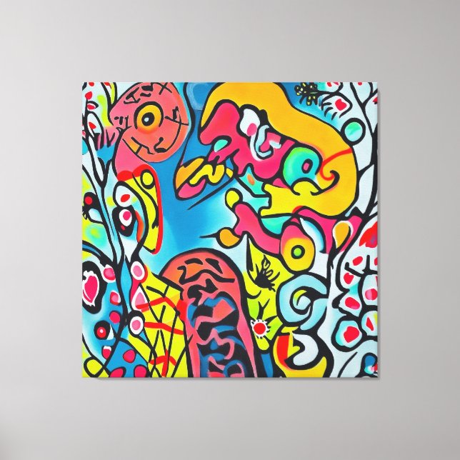 Abstraktes buntes Kunstwerk Canvastryck (Framsida)