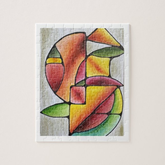 Abstraktes farbenfrohes Puzzle Pussel (Vertikal)