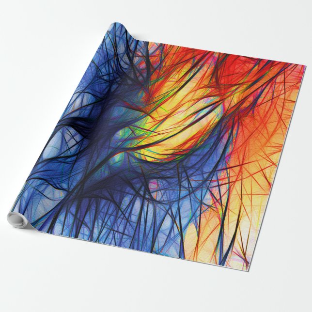 Abstraktfeeling Presentpapper (Utrullad)