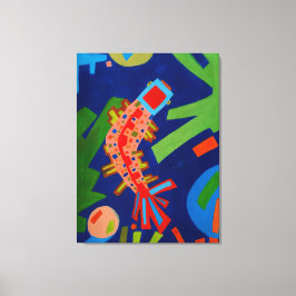 abstraktion, fisk, karp, cubism, canvastryck