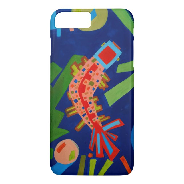 abstraktion, fisk, karp, cubism, Case-Mate iPhone skal (Baksida)