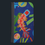 abstraktion, fisk, karp, cubism, galaxy s4 plånbok<br><div class="desc">från A. Novikava</div>