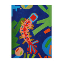 abstraktion, fisk, karp, cubism,