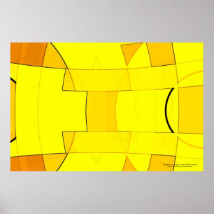 Abstraktion i gult poster