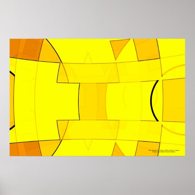 Abstraktion i Gult Poster (Framsidan)