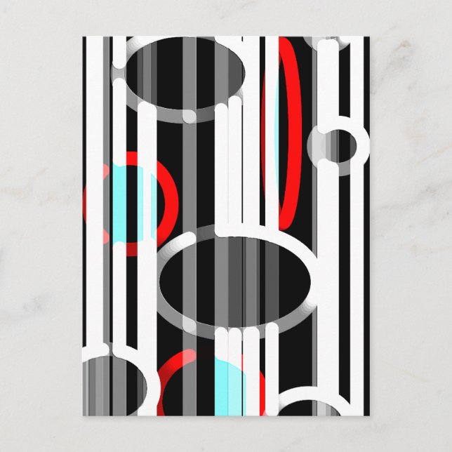 Abstraktlinjer och Elipses Vykort (Framsida)