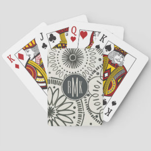 Abstraktmönster för Monogram   Kami Casinokort