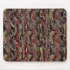 Abstrato entalhado em mogno e vermelho escuro musmatta