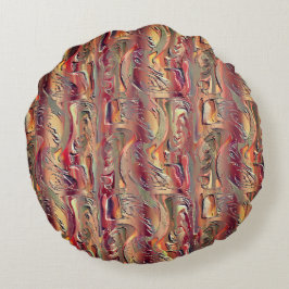 Abstrato entalhado em salmão e vermelho gradiente rund kudde