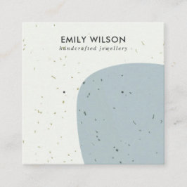 ABSTRCT CERAMIC GRÅTT STUD EARRING VISNING CARD FYRKANTIGT VISITKORT