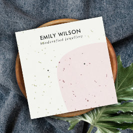 ABSTRCT CERAMIC  STUD EARRING VISNING CARD FYRKANTIGT VISITKORT