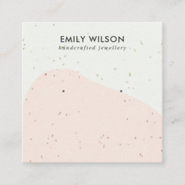 ABSTRCT CERAMIC  WAVE STUD EARRING VISNING FYRKANTIGT VISITKORT