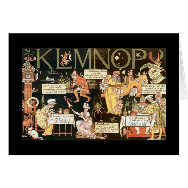 Absurd KLMNOP Hälsningskort (Framsidan Horizontal)