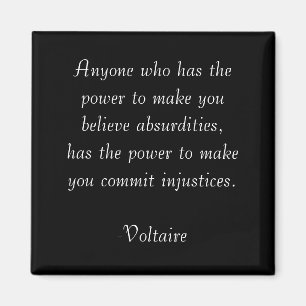 Absurditet för Voltaire citationsteckenmagnet Magnet