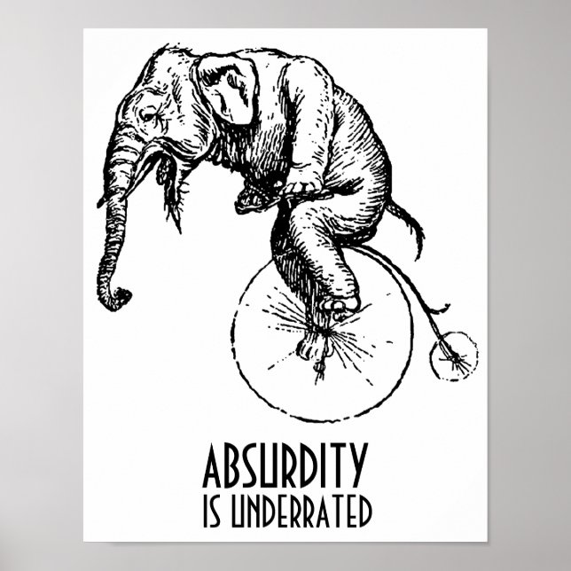 Absurditeten är underskattad Elephant på Penny Far Poster (Framsidan)