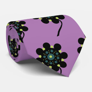 ABtsrcat Minimal Flowers Neck Tie Slips